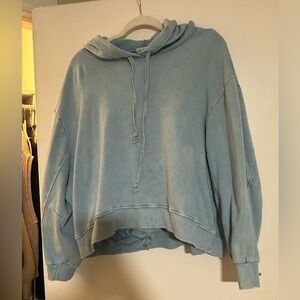 FP Movement by Free People Washed Light Blue Cropped Hoodie and pant set